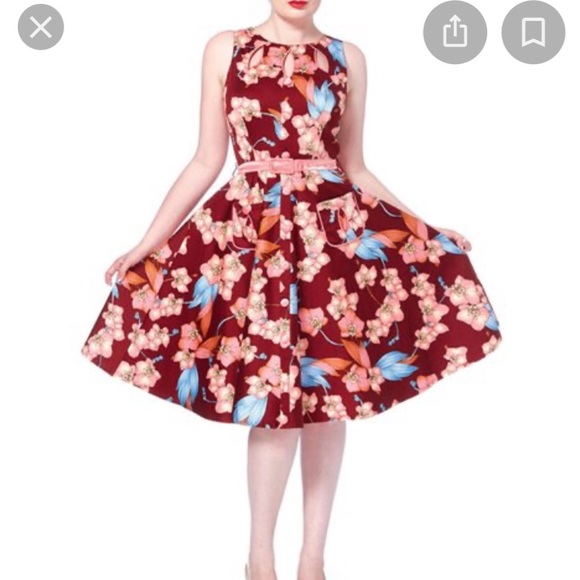Voodoo Vixen Dresses & Skirts - Voodoo Vixen Petunia & Winter Orchid A-Line Dress